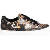 Guess - Round-Tone Bondlogged Sneakers - Zwart - Leer