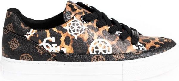 Guess - Round-Tone Bondlogged Sneakers - Zwart - Leer