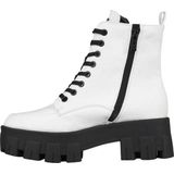 Guess - Vesna Stivaletto Bootie - Wit - Kunstleer - Veterboots met Plateauzool