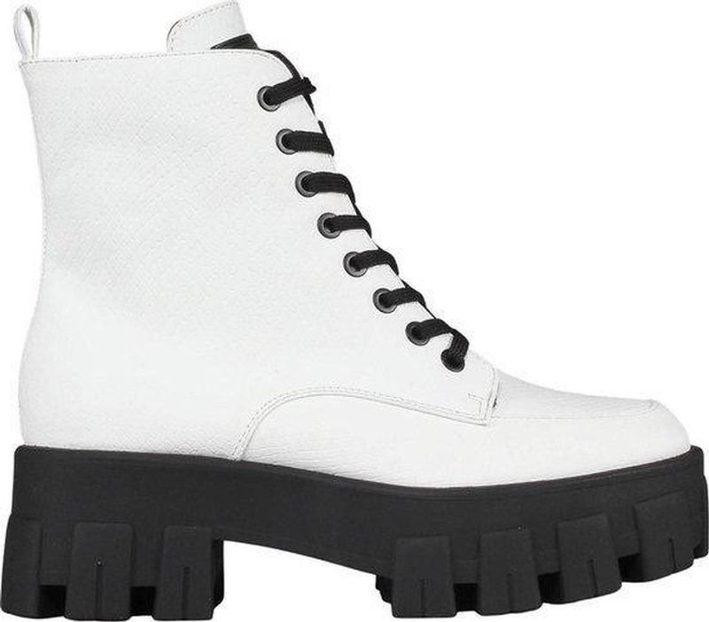 Guess - Vesna Stivaletto Bootie - Veterboots - Wit - Kunstleer