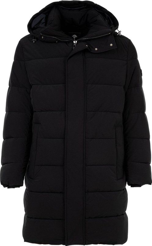 Joop! - Gewatteerde Jas - Zwart - Heren - Met Capuchon en Hoge Kraag