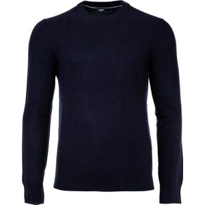 JOOP! - Laurelo - Gebreide Trui - Donkerblauw - Geribbeld Gebreid, Ronde Hals, Lange Mouw