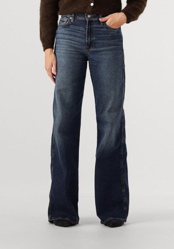 7 For All Mankind - Flared High-Waisted Jeans - Blauw - Dames
