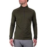 KJUS - Feel Half Zip - Skipully - Dark Olive - Sneldrogend, 4-way stretch stof