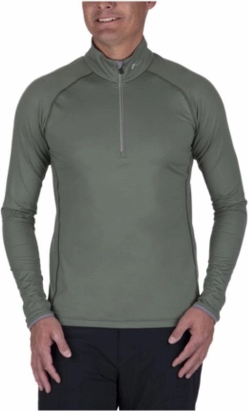 Skipully KJUS Men Feel Midlayer Half-Zip Green Smoke/Pewter