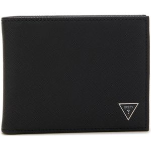 GUESS Certosa Saffiano Zwarte Billfold Portemonnee SMECRS-LEA27-BLA