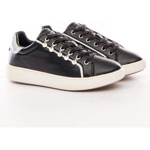 Guess - Sneakers - Kunstleer - Zwart - Vetersluiting - Mini Logo