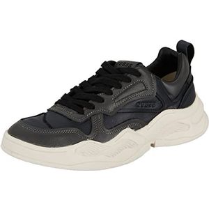 Guess Bassano Carryover, herensneakers, Zwart, 41 EU