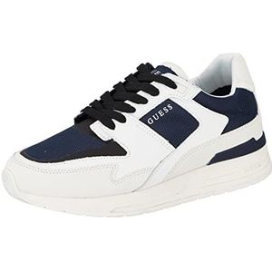 GUESS Enna, gymschoenen voor heren, Wit Blauw, 44 EU