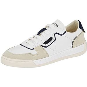 GUESS Strave Vintage Carryover herensneakers, Wit Blauw, 45 EU