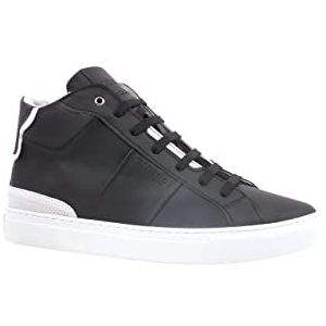 GUESS Todi Mid Carryover herensneakers, Zwart Wit, 43 EU