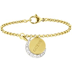 Guess Dames Guess goldplated stalen armband MOON PHASES - Armband - Staal - Goudkleurig - 18.5 cm