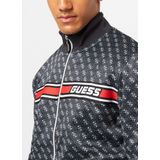 GUESS Sportsweatvest 'KORBIN'  rood / zwart / wit
