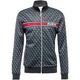 GUESS Sportsweatvest 'KORBIN'  rood / zwart / wit