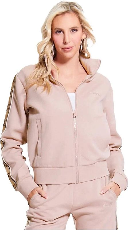 Sweatshirt - Poeder Roze - Met Logoband Op De Zijkant