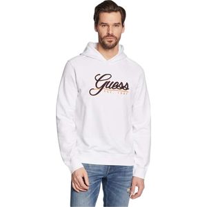 Guess - Beau Hoodie - Heren - Wit - Sweatvest