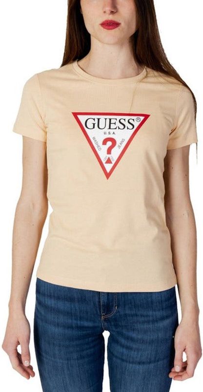 Guess - Triangle Logo Tee - T-shirt - Pink - Korte Mouwen