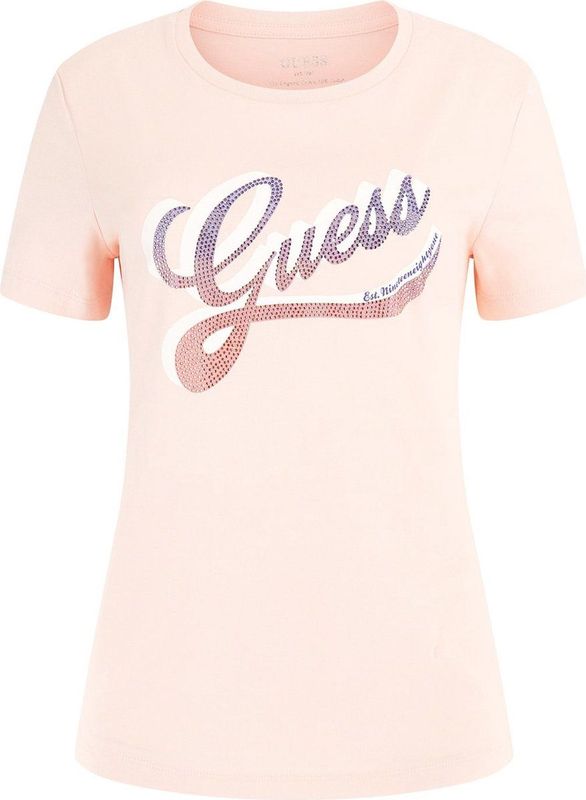 Guess - SS CN Shaded Logo - T-shirt - Calm Pink