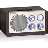 Roadstar HRA-1345NUSWD Radio - Draagbaar - Analoog - FM - USB-poort - Retro Ontwerp
