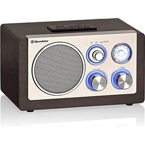Roadstar HRA-1345NUSWD Radio - Draagbaar - Analoog - FM - USB-poort - Retro Ontwerp