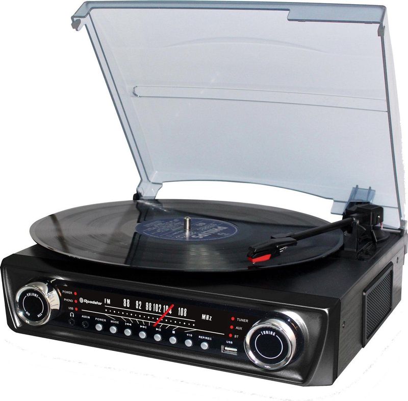 Roadstar - Ttr-9645ebt - Draaitafel - EU Plug - CD Speler