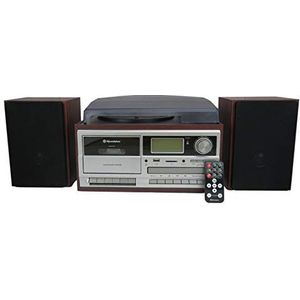 Roadstar - HIF-8892 - Retro Platenspeler - Zwart - Hout