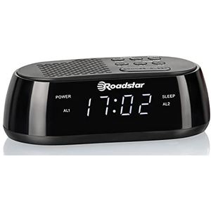 Roadstar CLR-2477 - Radiowekker - Zwart - Digitale Radio PLL-FM - 20 Zendergeheugen