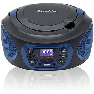 Draagbare stereo radio FM + CD - MP3-speler en USB-ingang blauw
