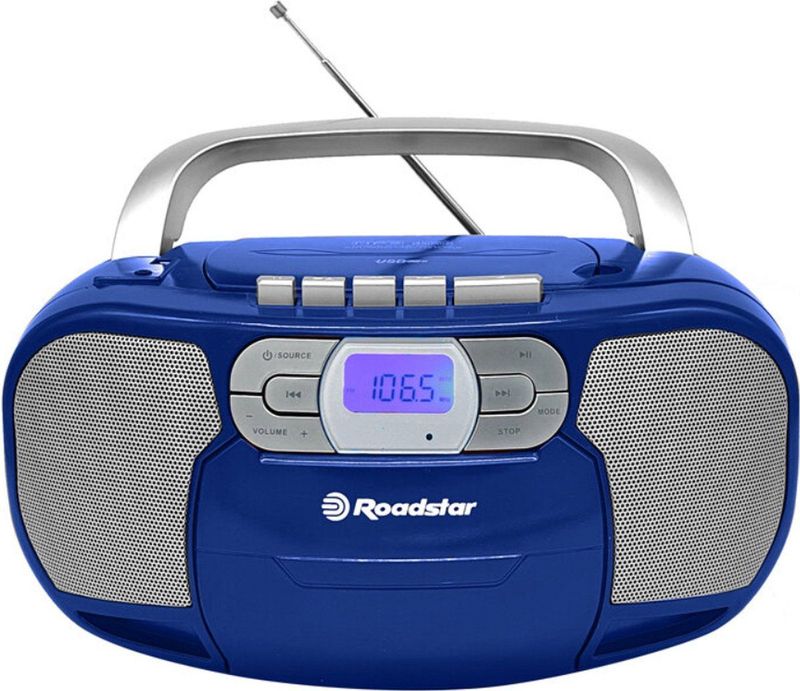 Roadstar RCR-4635UMP/BL CD-Speler - Draagbare Radio - Blauw - Met USB en AUX-IN