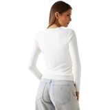 Guess - W5BR40 Z2NQ2 - Gebreide Trui - Beige - Lange Mouwen - Rhinestone Versiering