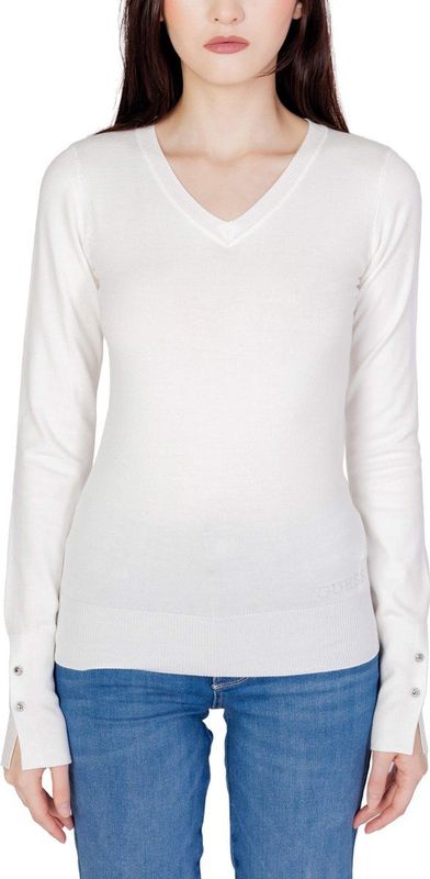 Guess - Truien - Dames - Wit - Katoen - V-hals