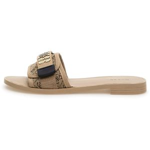 Guess - Elyze - Slippers - Beige - Textiel - Klittenbandsluiting
