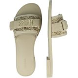 Guess - Elyze - Slippers - Beige - Textiel - Klittenbandsluiting