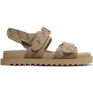 Guess - Fabelis - Sandalen - Beige - Leer - Klittenbandsluiting