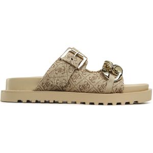 Guess - Fatema2 - Sandalen - Beige Brown - Textiel - Kunstleer
