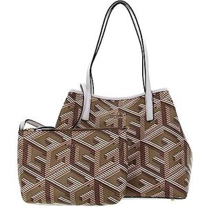Guess Vikky Grote Tote, Tas Dames, One Size, taupe, logo, One Size