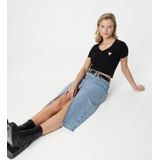 Guess  SS VN MINI TRIANGLE TEE  Shirts  dames Zwart