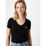 Guess  SS VN MINI TRIANGLE TEE  Shirts  dames Zwart