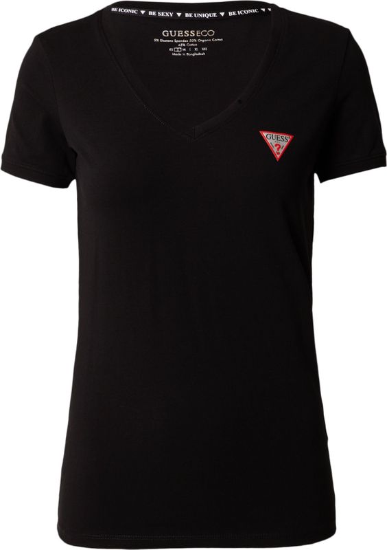 Guess  SS VN MINI TRIANGLE TEE  Shirts  dames Zwart