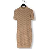 GUESS - Gebreide Jurk - Lichtbruin / Donkerbruin - Lise
