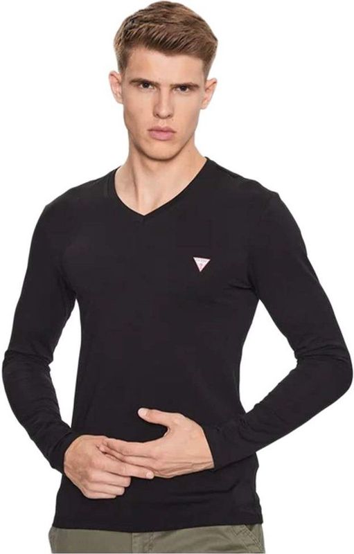 Guess - Moderne Core Longsleeve T-shirt - Zwart - Heren