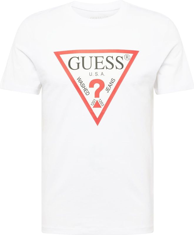 Guess - CN SS ORIGINAL LOGO TEE - T-shirt - Wit