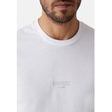 T-shirt - Beige - Klein Logo - Katoen - Ronde Hals - Korte Mouw - Slim Fit