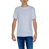 T-shirt - Beige - Klein Logo - Katoen - Ronde Hals - Korte Mouw - Slim Fit