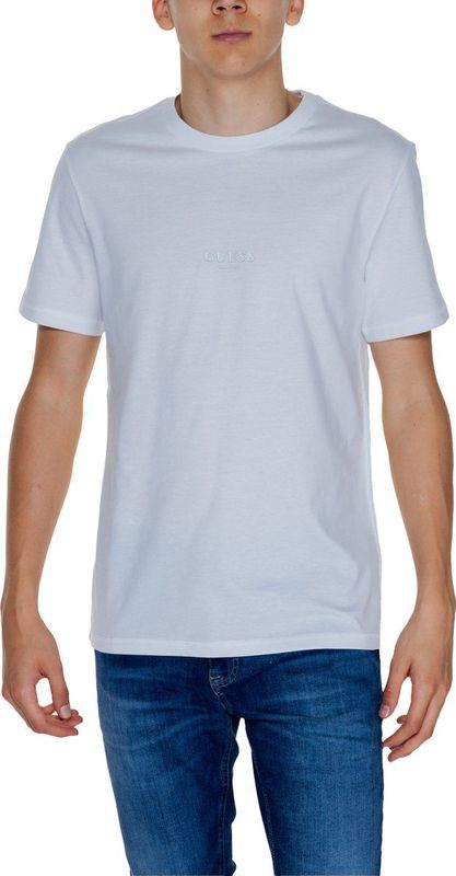 T-shirt - Beige - Klein Logo - Katoen - Ronde Hals - Korte Mouw - Slim Fit