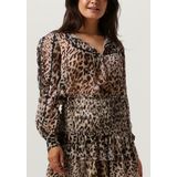 Guess Ls Brigida Top Dames - Jurken - Beige - Panterprint