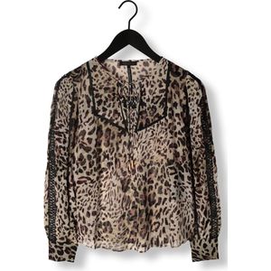 Guess Ls Brigida Top Dames - Jurken - Beige - Panterprint