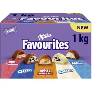 Milka - Favourites Chocolade Pralines Mix - 5 Smaken - 108 Chocolaatjes - 1KG