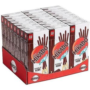 Mikado LU Mikado Pocket chocolade zwart – zakformaat – koekjes voor snack – tv-dienblad – gemakkelijk mee te nemen – display met 24 dozen van 39 g