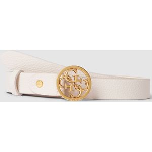 Leren riem met pinsluiting in metallic, model 'BECCI'